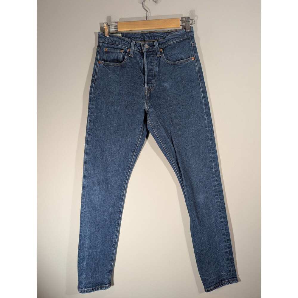 Levi's 501 Womens Classic High Rise Skinny Blue Jeans Sz 27 Western‎ Minimalist